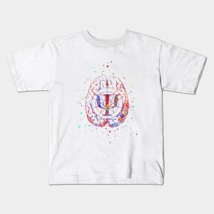 Psychology symbol and brain Kids T-Shirt